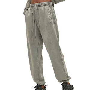 Nouveauté Pantalon de survêtement délavé à l'acide Vêtements de sport Tissu en coton Collection hiver Pantalon de survêtement décontracté et confortable pour hommes - Product Image 5