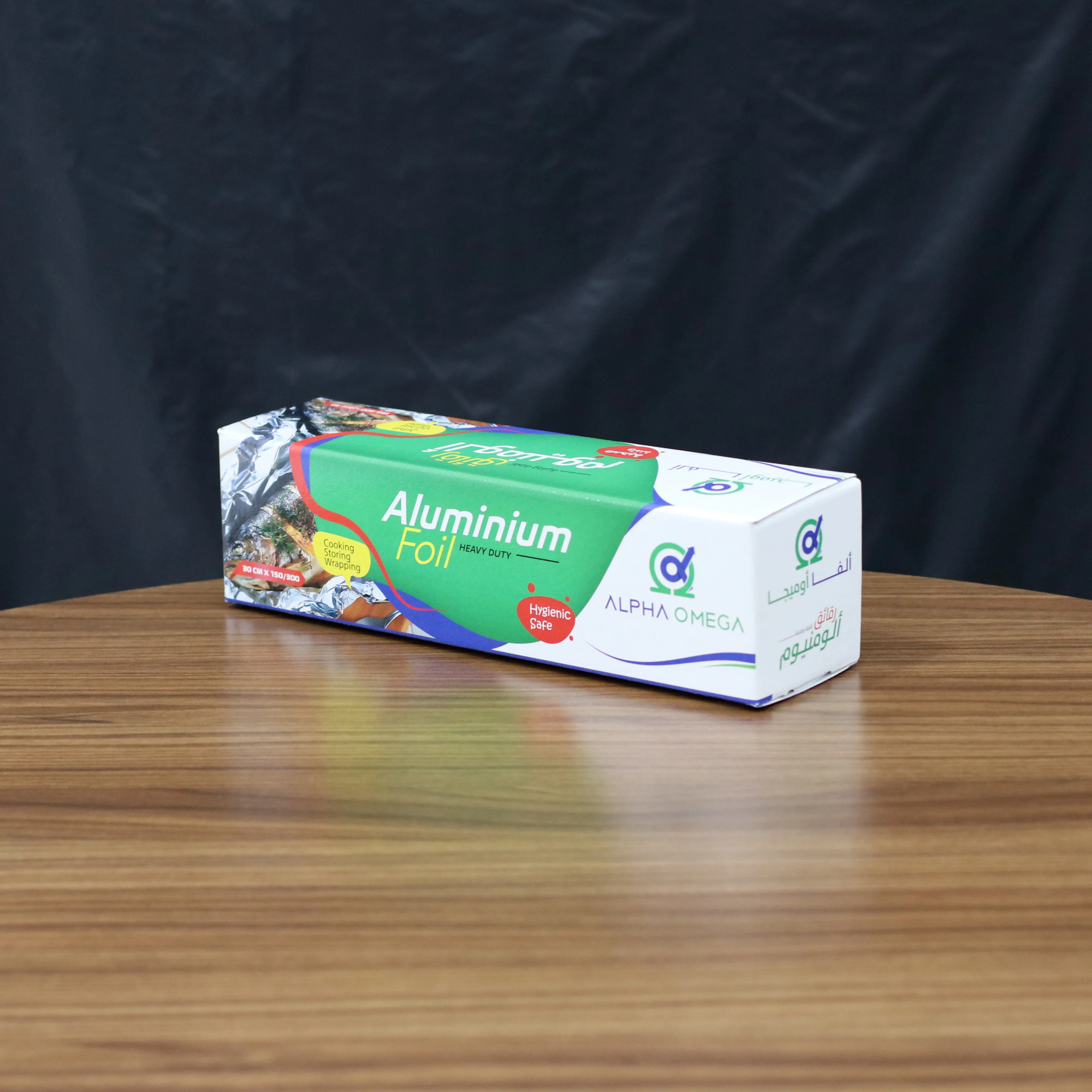 Rouleau de papier aluminium pour emballage alimentaire Alpha Omega-30cm/300mm