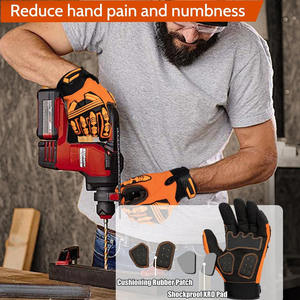 Venta al por mayor de guantes de trabajo personalizados resistentes a Cortes y anti-impacto de cuero sintético ignífugo para la venta - Product Image 5