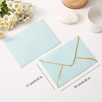 Enveloppes en papier personnalisées avec bordure dorée, doublure imprimée florale pour invitations, cartes de remerciement et marques haut de gamme