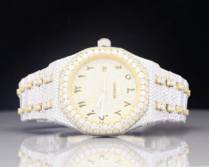 Luxury Moissanite Iced Out Modified Automatic <b>Watch</b> <b>Arabic</b> <b>Numerals</b> Full Iced Out Bling Men's Diamond <b>Watches</b> Customized Jewelry - Product Image 1