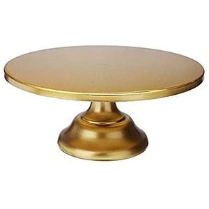 Plateau de service en métal doré, fabricant et grossiste de supports à gâteaux, forme ronde, support à gâteaux simple en or - Product Image 5