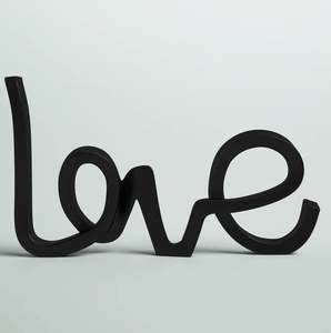 Metal <b>Love</b> Decorative Sculpture Black Wholesale Customized Design Home Decoration Table Decor Luxury Hotel Room Restaurant - Product Image 4