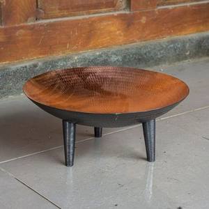 <b>Large</b> Metal Gold Plated with New Hammered Design <b>Candle</b> Bowl High Quality Luxury Wedding Use Table Top <b>Candle</b> Bowl - Product Image 2