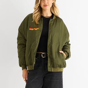 Custom Made 100% <b>Wool</b> Windbreaker Varsity Jacket for Women High Quality Chenille Embroidery Patches Sheep Skin Detail Cotton - Product Image 6