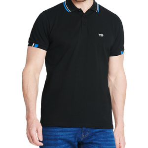 Venta al por mayor de los hombres Casual Polo Slim Fit Spandex Poliéster Personalizable Bordado Imprimir Manga Corta Ropa de Golf - Product Image 1