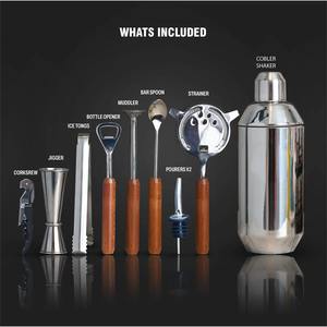 Support noir élégant avec ensemble de barres argentées Verres design élégants pour bar à domicile servant des divertissements et des cadeaux d'Inde - Product Image 6