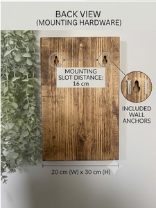 Rustic Wood <b>Wall</b> Mounted Wine Rack Single Tier <b>Hanging</b> <b>Storage</b> Holder For Beverage - Product Image 3