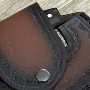 Hacha de pizza personalizada al por mayor con Funda de cuero totalmente hecha a medida, el mejor para vender cuchillos Ulu para hombres - Product Image 5