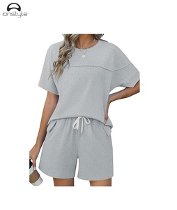 ชุดกางเกงขาสั้น2ชิ้นสำหรับผู้หญิงชุดกางเกงขาสั้นสีล้วนสำหรับผู้หญิงชุดเสื้อยืดสำหรับนักขี่จักรยานชุดสั้นสองชิ้นแบบออกแบบได้ตามที่ต้องการ - Product Image 5