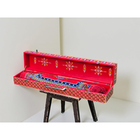 Boîte de rangement pour tapis de prière en bois artisanal, élégante, pliable, pour la maison, la mosquée, décoration islamique, organiseur de souvenirs avec couvercle