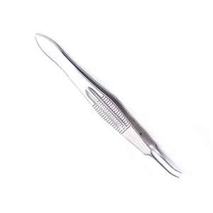 Pinces Castroviejo ophtalmiques courbées en acier chirurgical Caronia pour micro-chirurgie manuelle, micro-pinces de suture 0,5 mm, vente en gros - Product Image 5
