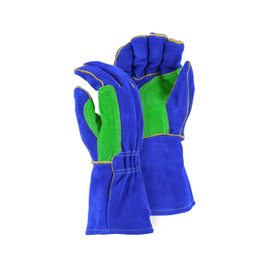 Gants de soudage en cuir respirants avec panneaux en maille par temps chaud brodés sur mesure pour des gants de luxe haut de gamme de style personnalisé - Product Image 3
