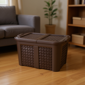 ARIANNA Trunk Weng 8035450909 Tontarelli Contenedor Ahorrador de Espacio de 130 Litros con Cestas Tejidas - Product Image 3