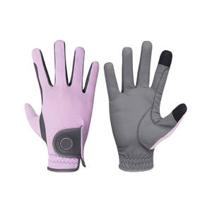 Gants d'équitation Gants d'équitation en cuir PU avec texte personnalisé Gants équestres en maille du Pakistan - Product Image 2