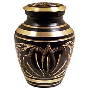 High Quality Brass Cremation <b>Keepsake</b> Urns With Engraving Gold And Black Color Finished <b>For</b> Human <b>Ashes</b> - Product Image 2