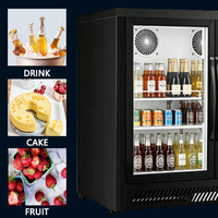 Vitrine réfrigérée commerciale à double porte vitrée pour comptoir, armoire à vin et présentoir de boissons