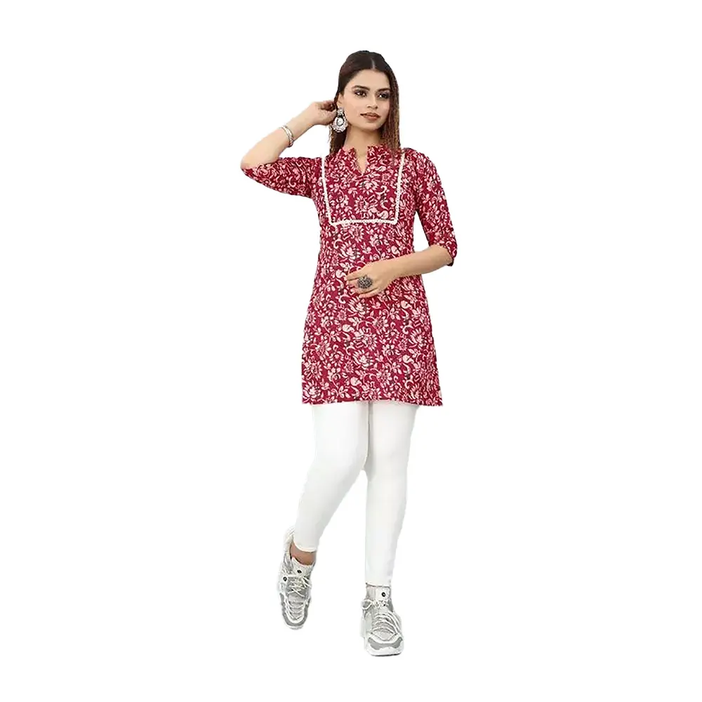 Tradisional wanita Kurtis atas pemasok pakaian dan produsen kurtis renda harga dari India mode baru wanita kurti