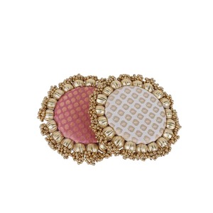 Plato decorativo de Rangoli estilo Ptola para Pooja Thali Ganpati Navratri Diwali decoración suelo Rangoli Mat fiesta boda decoración - Product Image 3