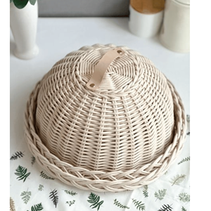 Plateau alimentaire en rotin écologique pas cher avec couvercle de nourriture en forme de tente, articles de cuisine, artisanat, meilleur prix du Vietnam B2B - Product Image 5