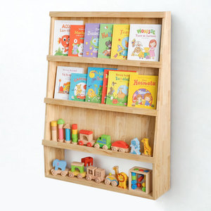 Bibliothèque en bois de caoutchouc naturel KGS013 pour chambre et maternelle – Élégante et durable - Product Image 1
