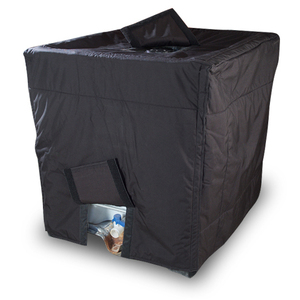 Giacca isolante con cappuccio per IBC da 1000 litri, con apertura per tappo a vite, nero - Product Image 3