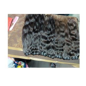 Extensions de cheveux ondulés naturels indiens vierges non transformés les plus vendues Faisceaux de cheveux humains bruts à donneur unique Fourniture directe en gros - Product Image 6