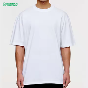 T-shirts pour hommes coupe classique, vierges, 200 GSM, coupe oversize, 100% coton biologique, écologiques, anti-boulochage, Pro Club, vente en gros - Product Image 3