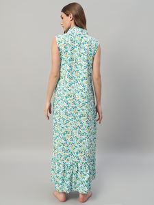 Camisón Victoriano Elegante de Encaje y Algodón para Mujer, Estampado Floral, Largo, Transpirable, con Bolsillo Lateral, para Primavera/Verano - Product Image 5