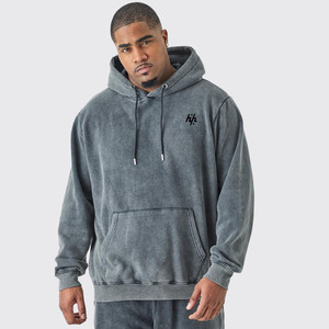 เสื้อมีฮู้ดลายถ่านสำหรับผู้ชายผ้ากำมะหยี่เนื้อนุ่มนุ่มมีสไตล์เหมาะสำหรับสวมใส่สบายสูงสุดสำหรับกิจกรรมในชีวิตประจำวัน - Product Image 1