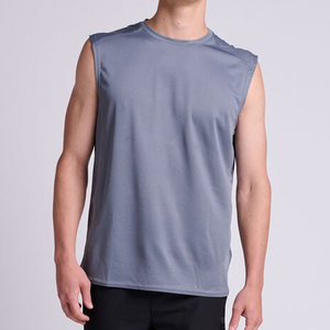 2025 dernier gilet de sport pour hommes personnalisé respirant séchage rapide sans manches gymnastique débardeur tricoté maille tissu extensible entraînement gilet-haut - Product Image 5