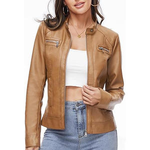 Veste en PU décontractée en faux cuir à fermeture éclair pour hommes - Product Image 5