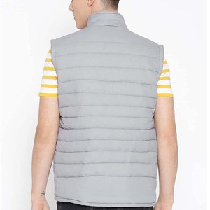 Veste matelassée pour homme à fermeture éclair, couleur unie, best-seller, fabriquée en toile imperméable avec un design personnalisé, service OEM de marque - Product Image 3