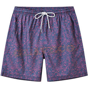 Vente en gros de shorts de bain légers pour hommes, style High Street, motif solide, 100% coton, options de taille plus - Product Image 1