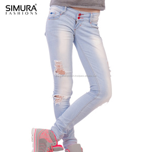 Nuevo Diseño de Moda, Jeans de Mezclilla para Mujer, de Alta Calidad, Baratos, de Secado Rápido, OEM, Elegantes, Ajustados, de Cintura Baja, Estilo Urbano - Product Image 1