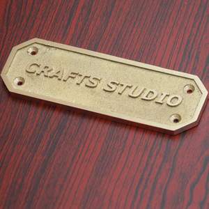 2" X 8" Aluminum Desk <b>Name</b> <b>Plate</b> Holder, Office Business Desk Sign Holder Desktop 2 Pack (Yellow Gold) - Product Image 5