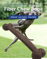 Os à mâcher biodégradables en fibres pour chiens, jouet à mâcher écologique pour animaux de compagnie, jouets à mâcher pour chiens, vente en gros, ensemble d'os naturels