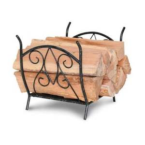 Rack à bûches en fer massif de grande taille de style design, parfait pour le rangement du bois des foyers et des foyers. - Product Image 3