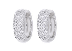 Everyday Diamond Glamour 0.50Ct Lab Grown Diamond Luxurious Hoop Boucle d'oreille en argent sterling Vente en gros OEM - Product Image 3