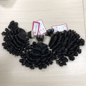 Cinta rizada de Color Natural para extensiones de cabello humano, sin enredos, sin caída, 100g por paquete - Product Image 3