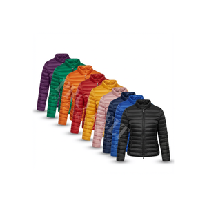 Chaqueta Acolchada Ligera y Transpirable Personalizada de Estilo Urbano, Cuello Alto, Cierre de Cremallera, Corte Ajustado Informal, Abrigo Acolchado de Invierno - Product Image 1