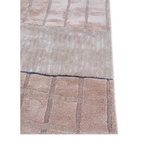 Tapis de grande surface en laine et viscose tufté à la main, motif rayé abstrait, pour la maison et le couloir - TR-15038 Rouge & Orange - Product Image 4