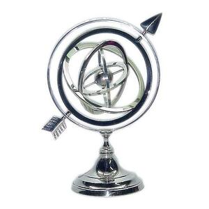 High Quality Antique Design <b>Home</b> <b>Decorative</b> <b>Gift</b> Item Aluminium Craft Globes Desktop Globe Luxury Indian Handicraft Item - Product Image 2