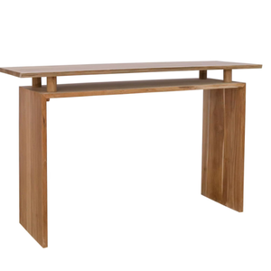 Mesa Consola de madera de teca maciza con tapa natural, producto de precio al por mayor, simplicidad elegante para muebles para el hogar - Product Image 1