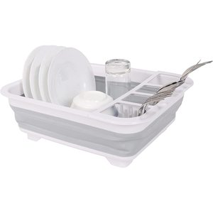 Scolapiatti Pieghevole in Plastica in 3 Colori per Conservazione Stoviglie - Product Image 1