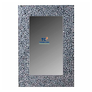 Fabricant professionnel Miroir en nacre fait main avec incrustation de fleurs grises Vente chaude Meilleur prix Miroir en nacre Vietnam - Product Image 1