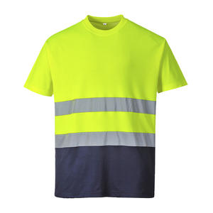 Camiseta de Seguridad de Manga Corta de Alta Visibilidad, Estilo Nuevo, Poliéster, Dos Tonos en Contraste, Reflectante, Impermeable, con Características Térmicas - Product Image 2