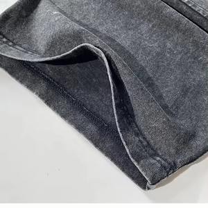 เสื้อยืดผ้าฝ้ายลำลองสำหรับผู้ชายเสื้อยืดผ้าฝ้ายลาย100% สีพื้นซักได้ไซส์ใหญ่พิเศษออกแบบโลโก้ได้ตามต้องการ - Product Image 3