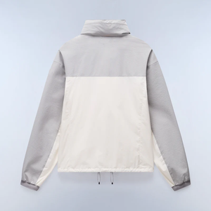 Cortavientos de cuello alto transpirable personalizado con bloque de color, resistente al agua, bolsillos con cremallera, ropa de calle urbana esencial - Product Image 6