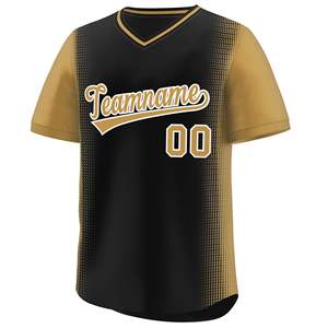 Maillot de softball à sublimation personnalisée avec col en V Maillot de baseball de qualité supérieure respirant avec broderie d'appliques personnalisée - Product Image 4